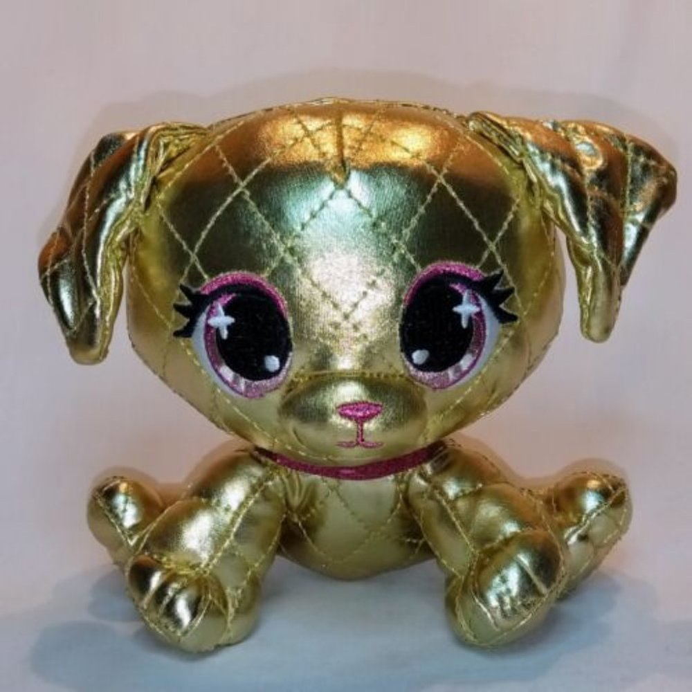 Gund PLushes Pets Goldie La Pooch Plush Stuffed Puppy Dog Gold/Pi…
